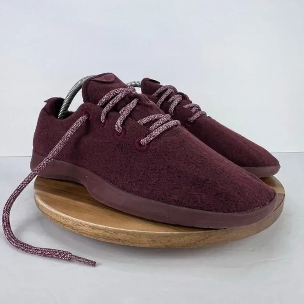 Allbirds Wool Runner Maroon Running Lace Up Men's Sneaker Shoes US 10